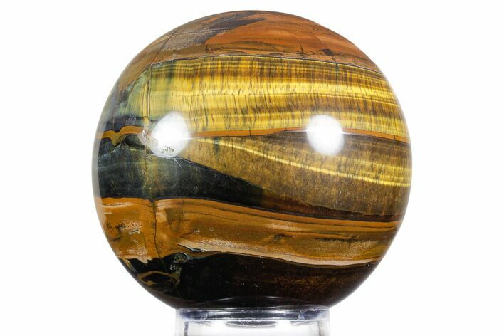 Polished Blue & Orange Tiger's Eye Sphere - Top Quality #352453